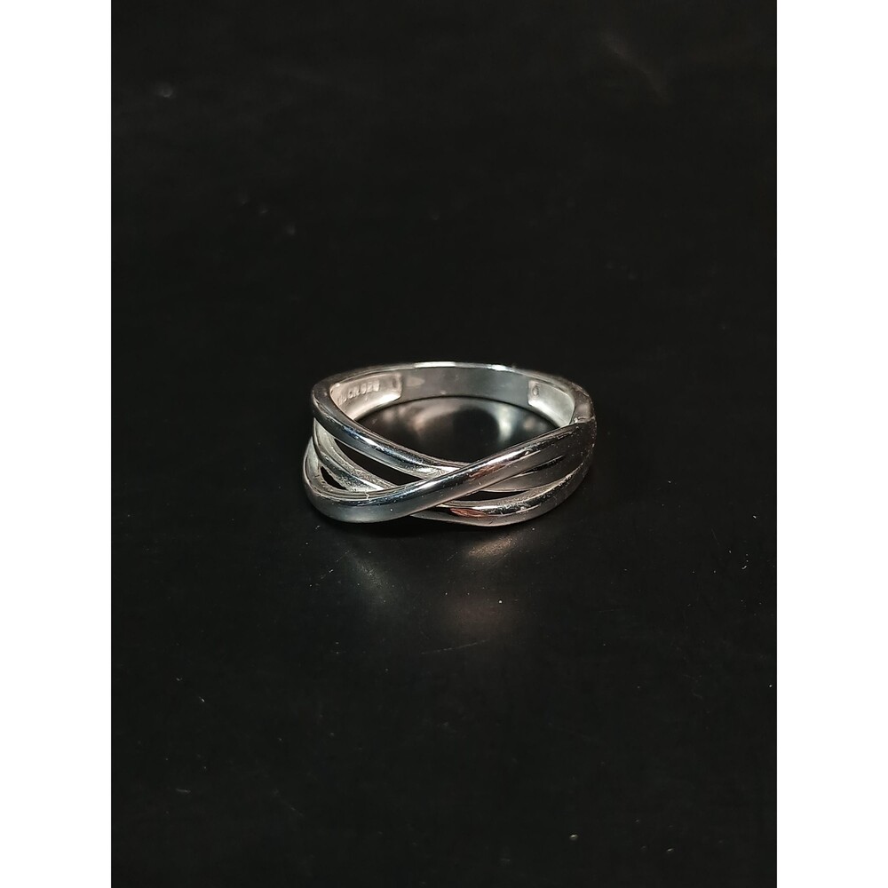 Sterling Silver 925 Crossover Ring Size 8 IBB International Bullion & Metal Brok